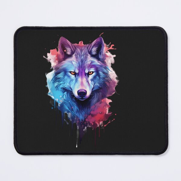 Artikelvorschau, Aquarellwolf entworfen und verkauft von Linework Studio.