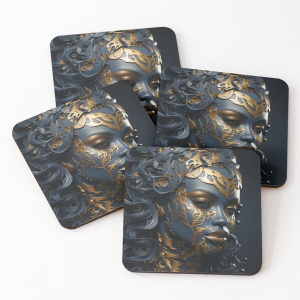 Item preview, Ethereal Elegance - Metallic Muse Art Print designed and sold by SmartDesignByBB.