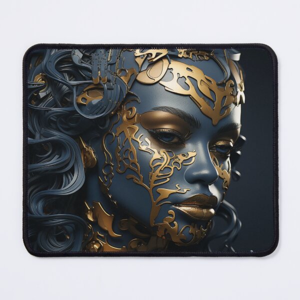 Item preview, Ethereal Elegance - Metallic Muse Art Print designed and sold by SmartDesignByBB.