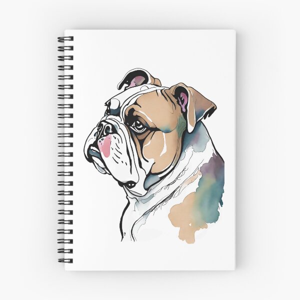 Artikelvorschau, Farbporträt einer Bulldogge entworfen und verkauft von SW-Graphics.