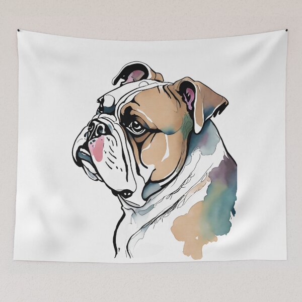 Item preview, Colour Portrait of a Bulldog designed and sold by SW-Graphics.