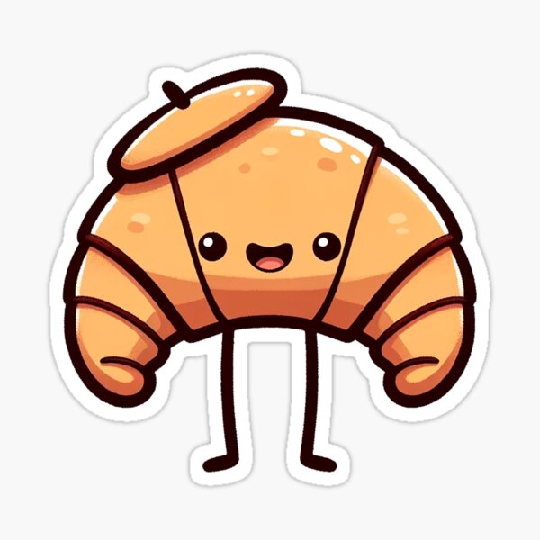 Item preview, Croissant with a beret designed and sold by CoquerelleStore.