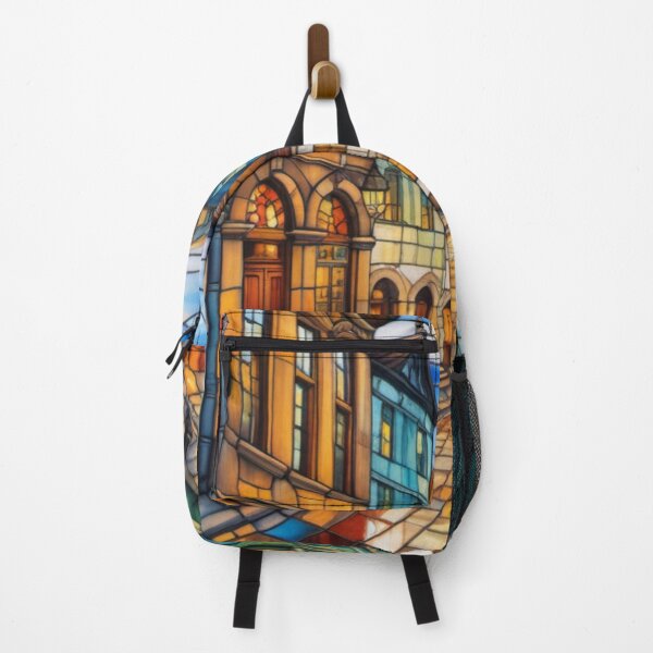 Item preview, Nostalgic Streets: Oil Painting Stained Glass Art designed and sold by Culture2Design.