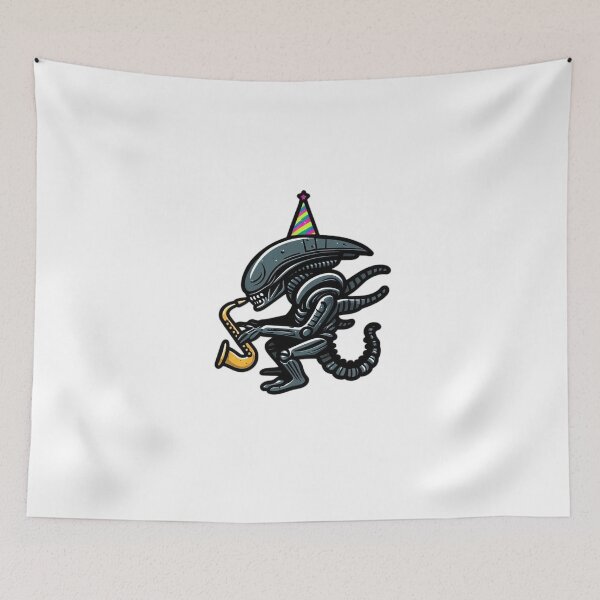 Item preview, Alien Playing the Saxophone designed and sold by Aria Winchester Designs.
