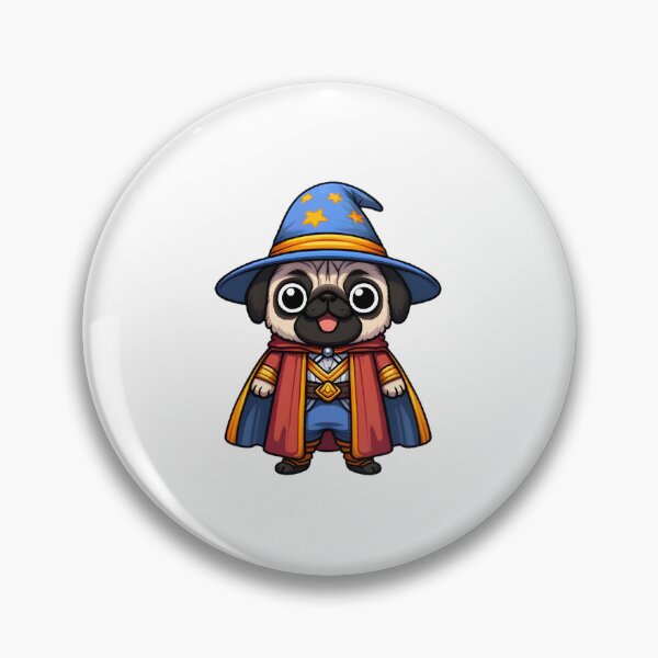 Artikelvorschau, Wizard Pug in Enchanted Attire Casting Spells entworfen und verkauft von UmbrellaStudio1.