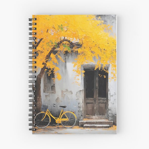 Item preview, Oil Impressions of Yellow Bike in Fall designed and sold by Brendon987.
