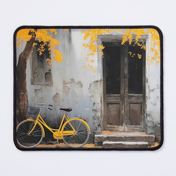 Item preview, Oil Impressions of Yellow Bike in Fall designed and sold by Brendon987.