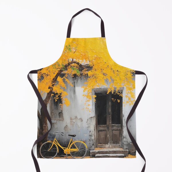 Item preview, Oil Impressions of Yellow Bike in Fall designed and sold by Brendon987.