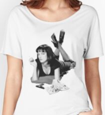 Camiseta ancha para mujer Pulp Fiction- Mia Wallace