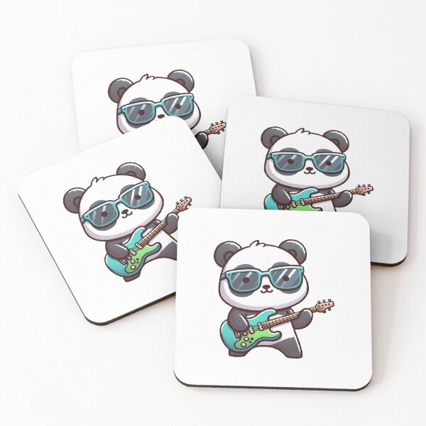 Item preview, Rockstar Panda with Electric Guitar and Sunglasses designed and sold by UmbrellaStudio1.