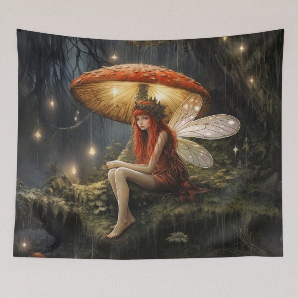 Item preview, Wet Faerie Under Luminous Mushroom designed and sold by Quips-n-Gifts.