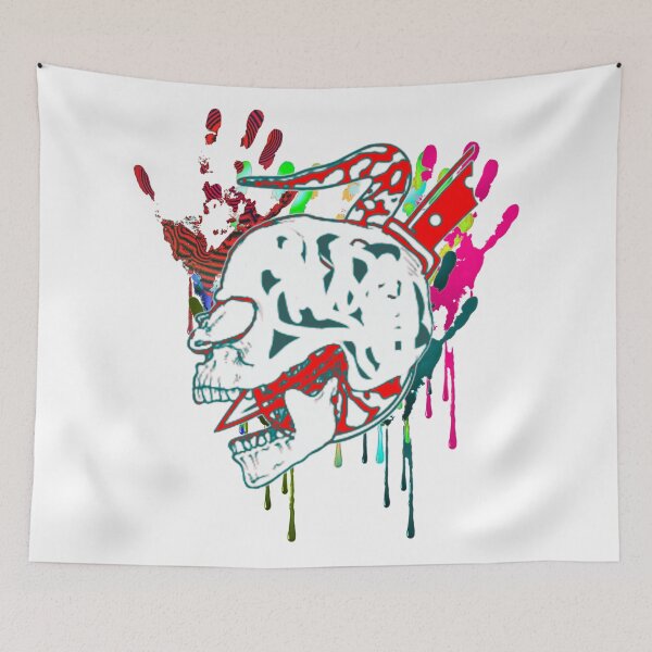 Item preview, Techno colored skull, t shirt designed and sold by varotti.