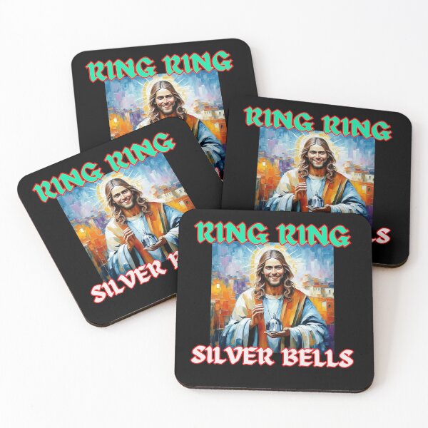 Item preview, Ring ring sing Jesus with silver bells on christmas funny christian gifts designed and sold by thankful-loco.