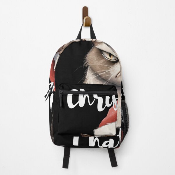 Item preview, Grumpy Christmas cat I hate it! 2023 gift designed and sold by stixgalore.