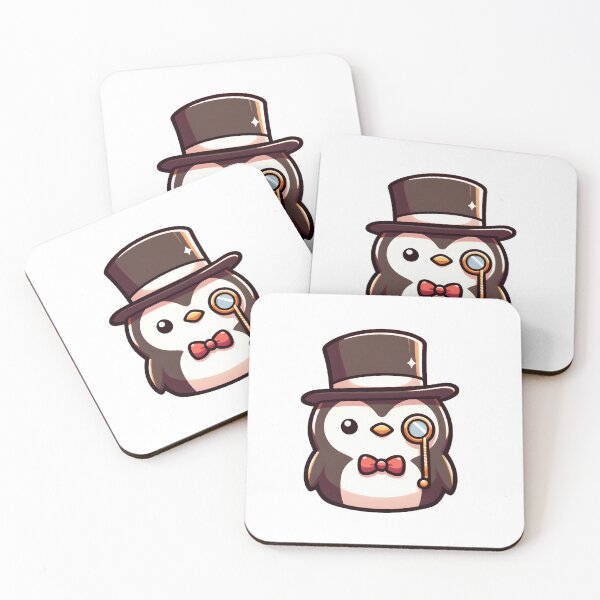 Item preview, Victorian Penguin Detective with Monocle and Top Hat designed and sold by UmbrellaStudio1.