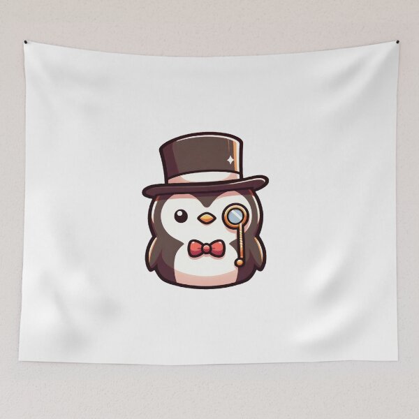 Item preview, Victorian Penguin Detective with Monocle and Top Hat designed and sold by UmbrellaStudio1.