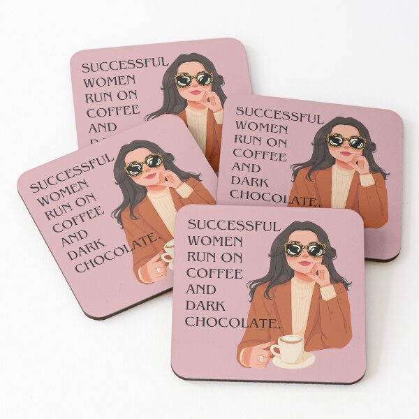 Item preview, Successful Women Run On Coffee And Dark Chocolate Quote Design designed and sold by WomenLevelUp.