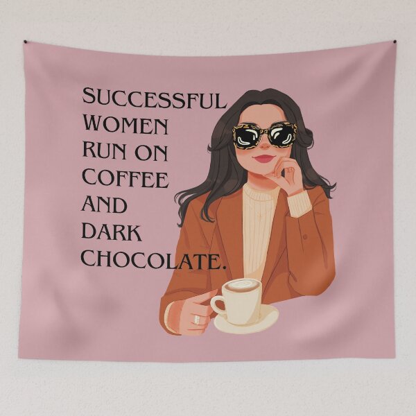 Item preview, Successful Women Run On Coffee And Dark Chocolate Quote Design designed and sold by WomenLevelUp.