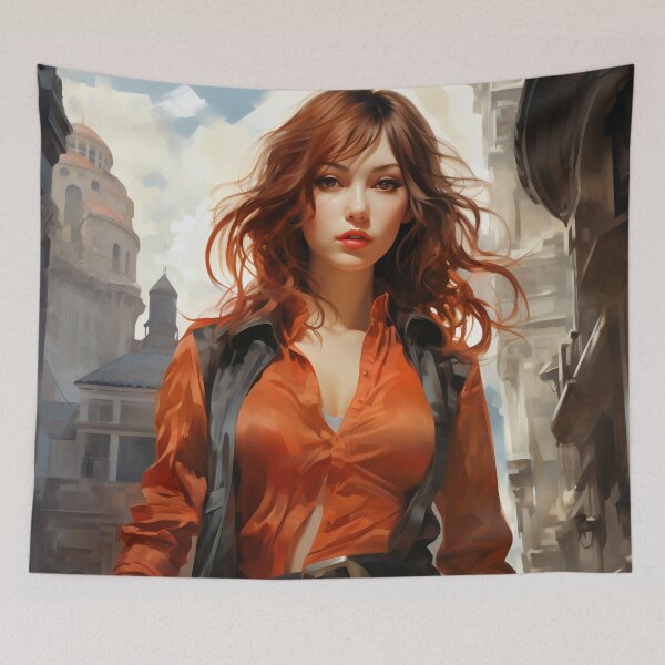 Item preview, Amber Twilight: A Portrait of Elegance in the Old City designed and sold by oanaunciuleanu.