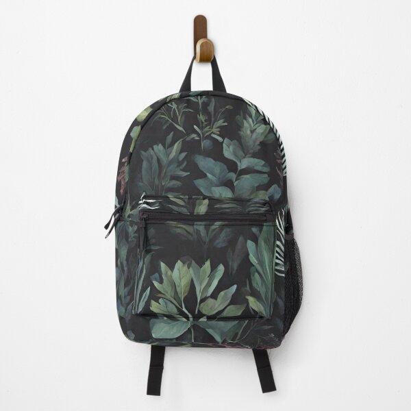 Item preview, Green Diverse Foliage on a Black Background Pattern designed and sold by N0VEEN.