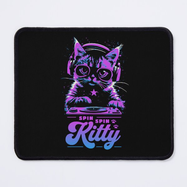 Item preview, Spin Spin Kitty - Funny Cat DJ Music Kitten designed and sold by Urban-Alien.