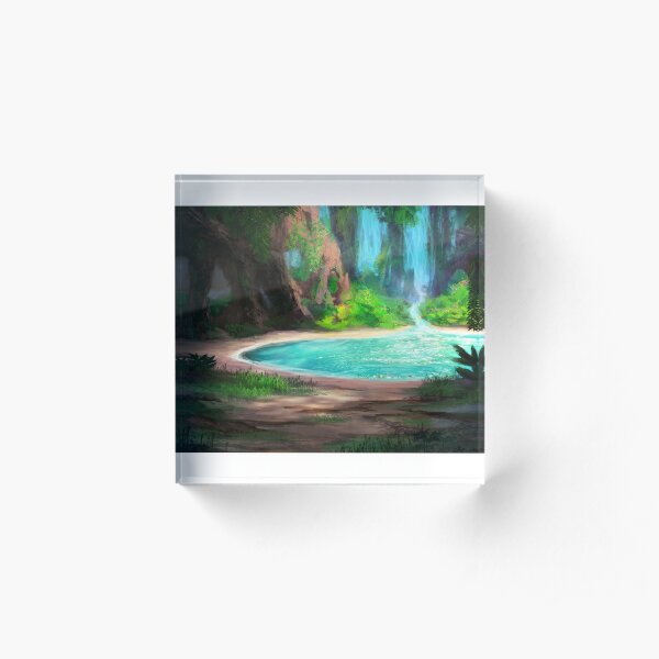 Hidden Lagoon Acrylic Block
