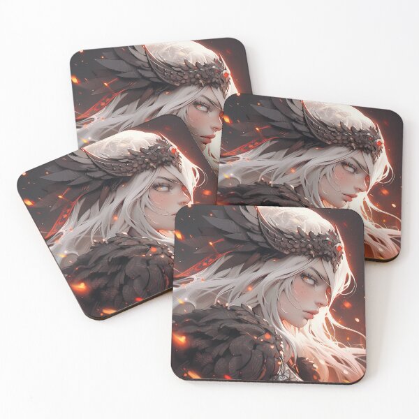 Item preview, Dramatic Feathered Armor Warrior Anime Girl designed and sold by bubblegoth.