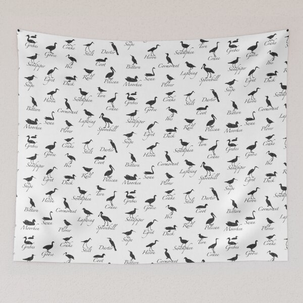 Item preview, Shorebird Silhouette - black on white designed and sold by 40degreesSouth.