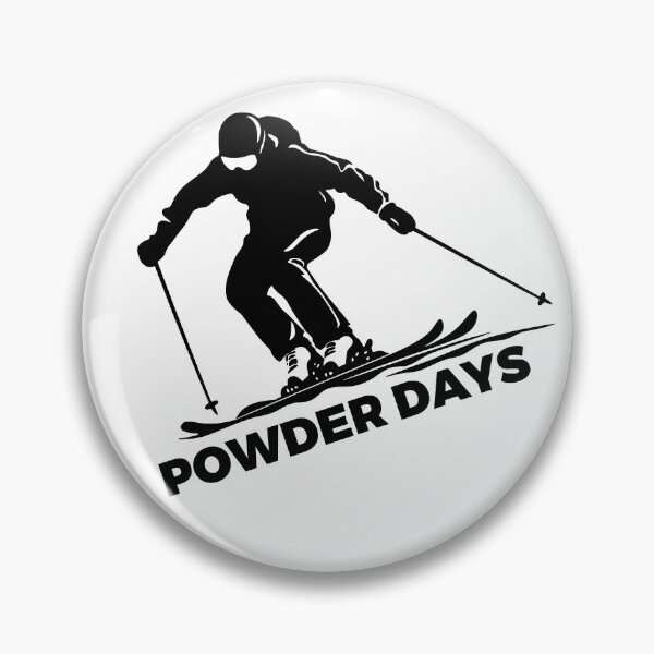 Item preview, Powder Days Downhill Snow Skier Winter Sports Black designed and sold by meganohm.