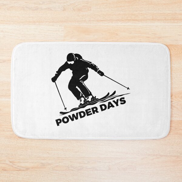 Item preview, Powder Days Downhill Snow Skier Winter Sports Black designed and sold by meganohm.