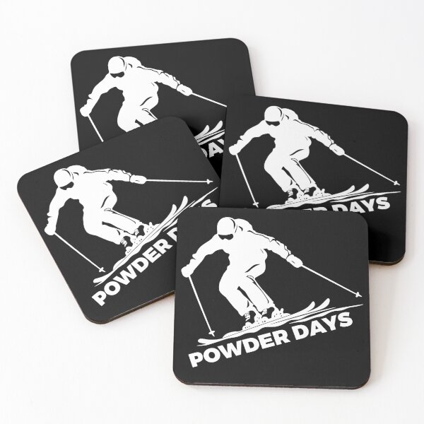 Item preview, Powder Days Downhill Snow Skier Winter Sports White designed and sold by meganohm.