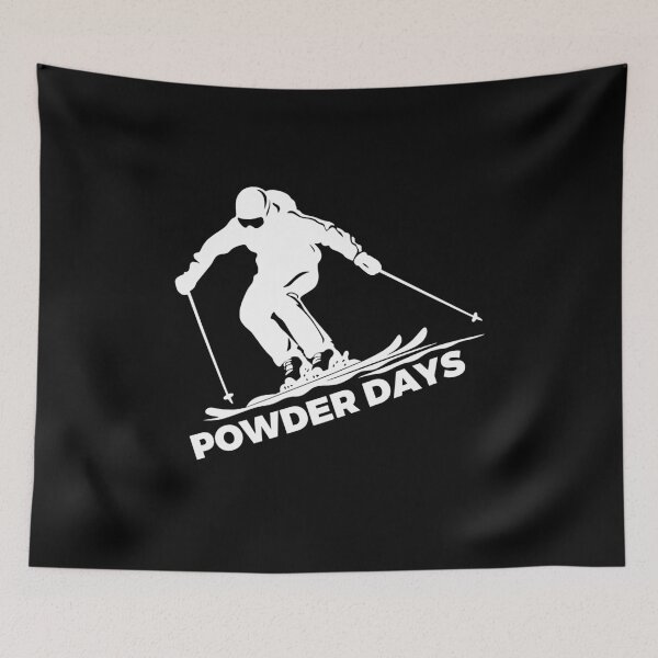 Item preview, Powder Days Downhill Snow Skier Winter Sports White designed and sold by meganohm.