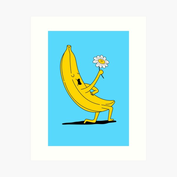Banana with chamomile Art Print