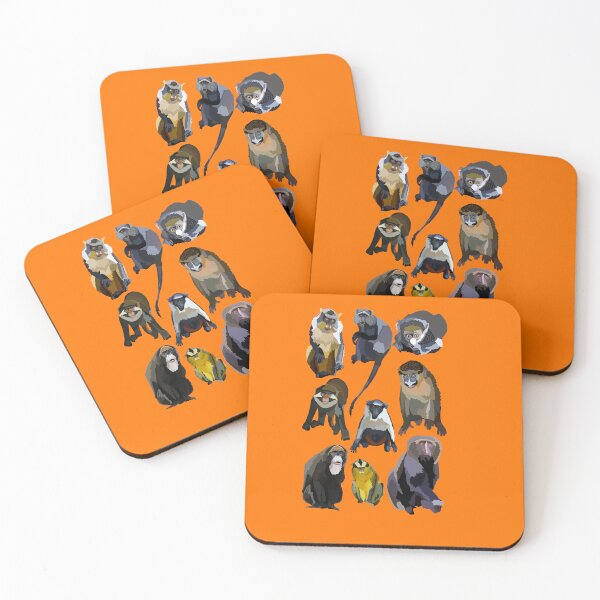 Item preview, G is for Guenon,Guenon Monkey Illustration – Vibrant Primate Art for Wildlife and Nature Lovers designed and sold by PrettylittlepastelUk.