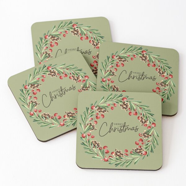 Item preview, Christmas wreath home decoration with Merry Christmas lettering designed and sold by Meandmyshop.