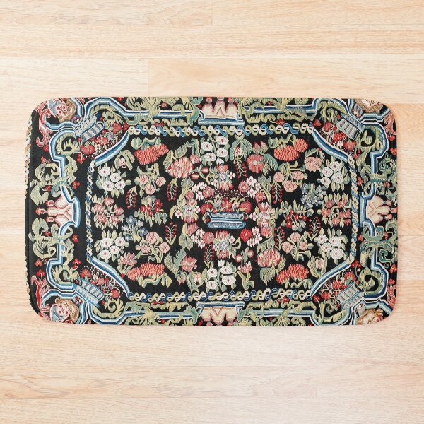 Item preview, Swedish Smaland  Antique Floral Tablecloth Print designed and sold by Vicky Brago-Mitchell®.