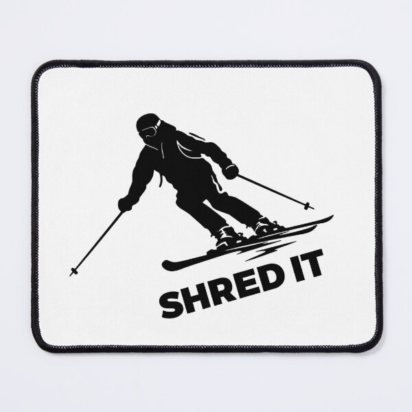 Item preview, Shred It Downhill Snow Skier Winter Sports Black designed and sold by meganohm.
