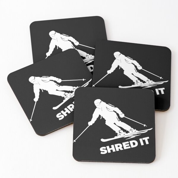 Item preview, Shred It Downhill Snow Skier Winter Sports White designed and sold by meganohm.