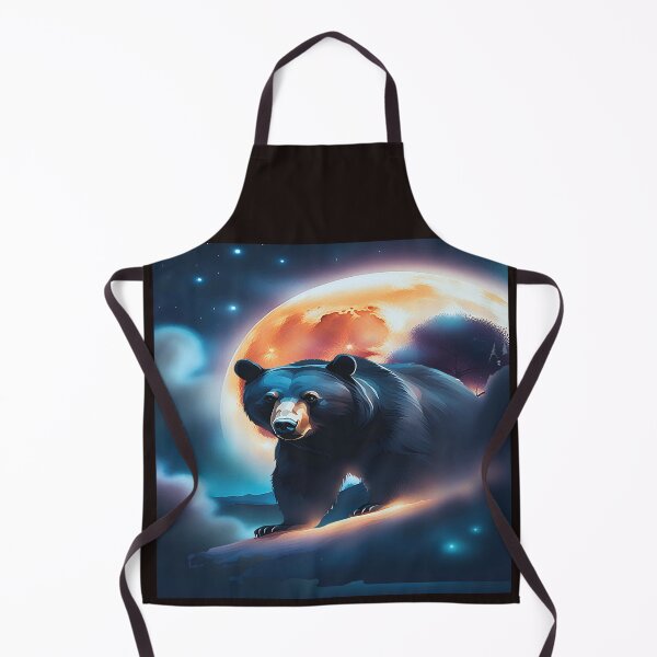 Item preview, Black Bear at full moon designed and sold by RockyRambobo.