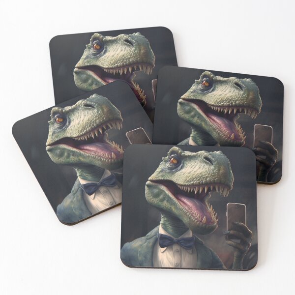 Item preview, Jurassic Selfie - Dino in a Bowtie Art Print designed and sold by SmartDesignByBB.
