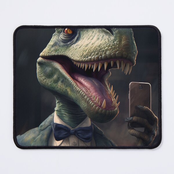 Item preview, Jurassic Selfie - Dino in a Bowtie Art Print designed and sold by SmartDesignByBB.