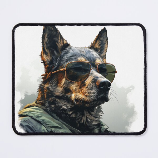Item preview, German shepherd military Dog in Glasses designed and sold by SkyEditor.