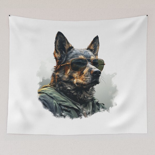 Item preview, German shepherd military Dog in Glasses designed and sold by SkyEditor.