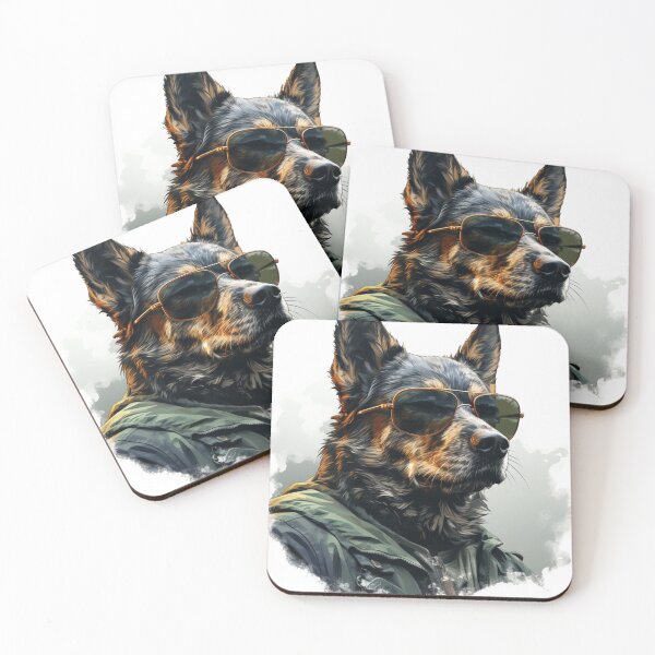 Item preview, German shepherd military Dog in Glasses designed and sold by SkyEditor.