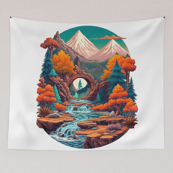 Item preview, Autumnal nature design for nature lovers and hikers: designed and sold by Minpadesign.