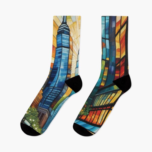 Item preview, Urban Pulse: Stained Glass Cityscape Design designed and sold by Culture2Design.