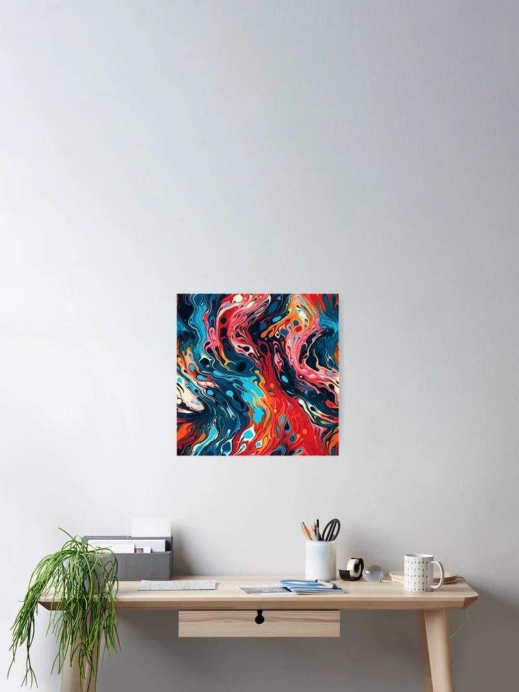 Thumbnail 2 of 3, Poster, Marbled Pattern designed and sold by SideSignal.