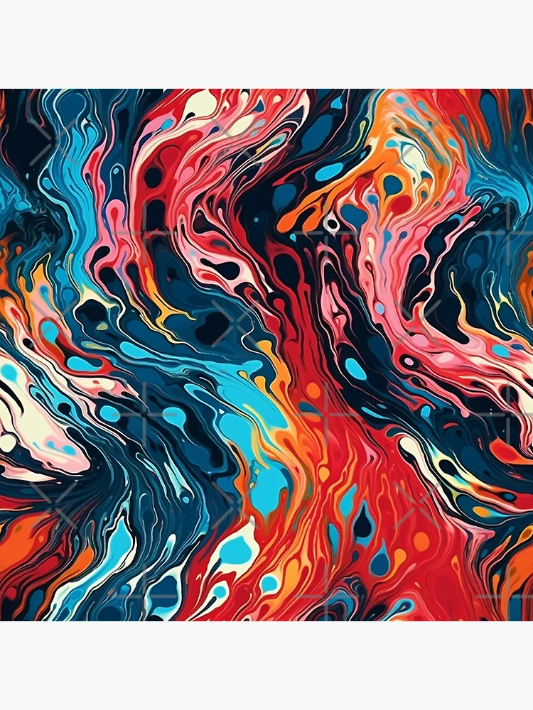 Thumbnail 3 of 3, Poster, Marbled Pattern designed and sold by SideSignal.