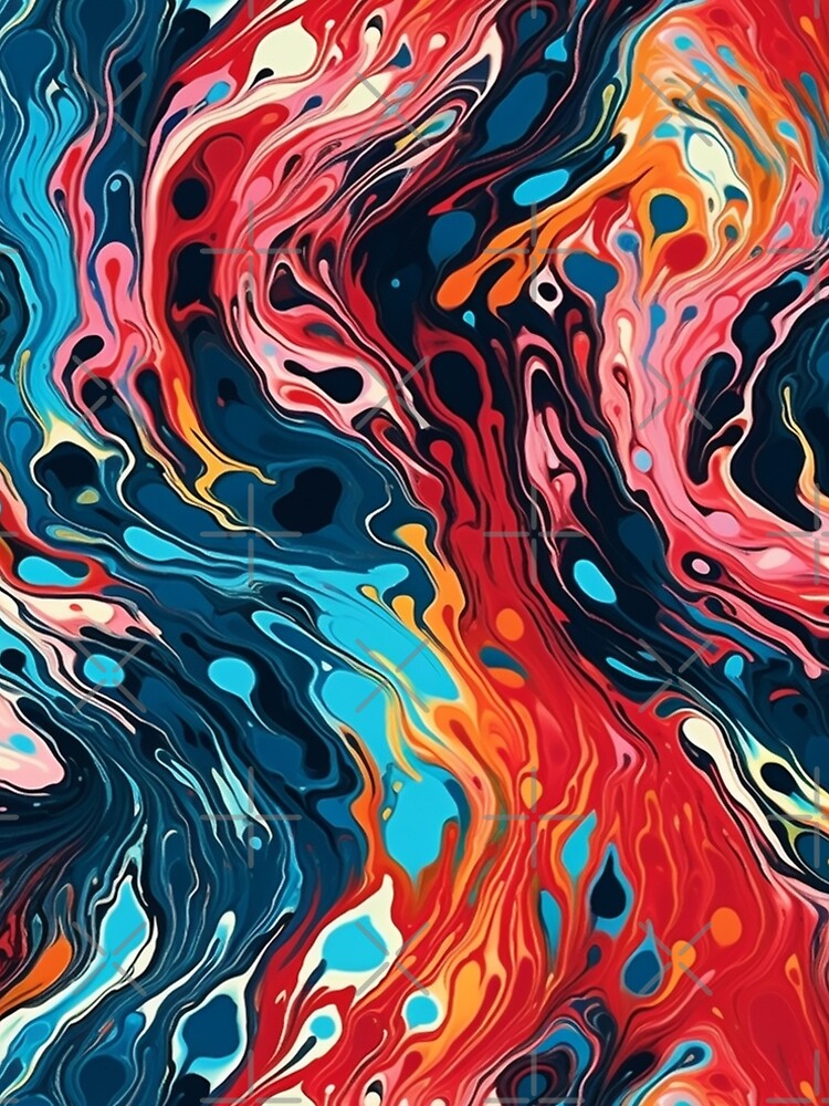 Aperçu 5 sur 5. Robe trapèze avec l'œuvre Marbled Pattern créée et vendue par SideSignal.
