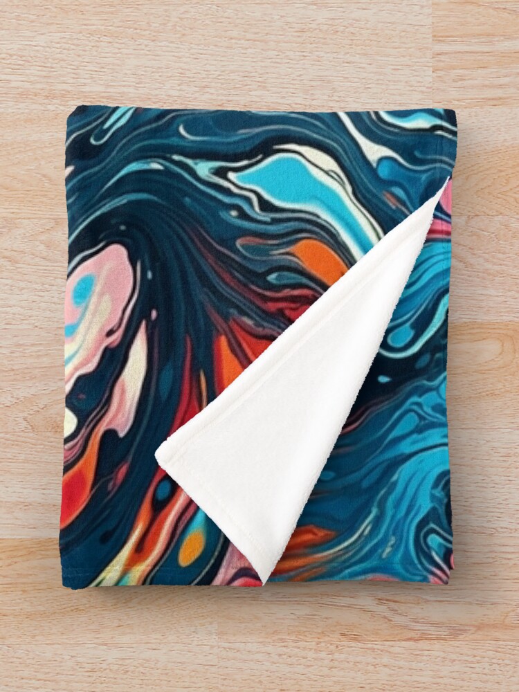 Thumbnail 3 of 6, Throw Blanket, Marbled Pattern designed and sold by SideSignal.